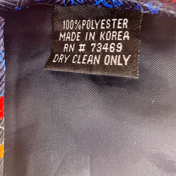 1999 Looney Tunes Character Tie Bugs Bunny Tasmanian Devil  Blue Polyester Korea - Picture 7 of 7